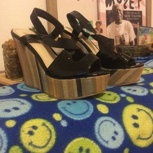 Multicolored Wedged Heel